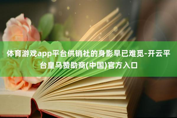体育游戏app平台供销社的身影早已难觅-开云平台皇马赞助商(中国)官方入口