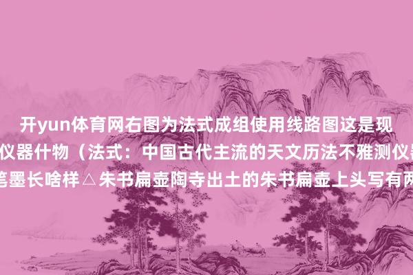 开yun体育网右图为法式成组使用线路图这是现在考古发现较早的法式仪器什物（法式：中国古代主流的天文历法不雅测仪器）·比甲骨文还早的笔墨长啥样△朱书扁壶陶寺出土的朱书扁壶上头写有两个字其中一个宽敞招供为“文”与商代甲骨文和金文的“文”字一脉相传另一个则被释读为“邑”、“昜”或“尧”字关于探索中国笔墨的发源有着绝顶迫切的意旨· 4300年前独具秉性的“陶寺龙”△彩绘龙纹陶盘彩绘龙纹陶盘上龙的形象是多种