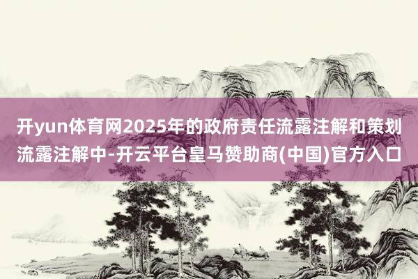开yun体育网2025年的政府责任流露注解和策划流露注解中-开云平台皇马赞助商(中国)官方入口