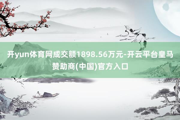 开yun体育网成交额1898.56万元-开云平台皇马赞助商(中国)官方入口